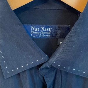 Nat Nast 100% silk button up dress shirt